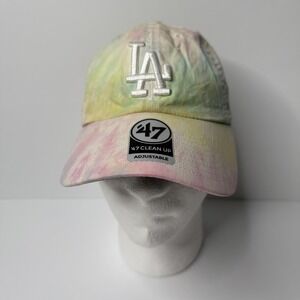 Los Angeles Dodgers Hat Cap Strap Back Tie Dye Pastel MLB Baseball